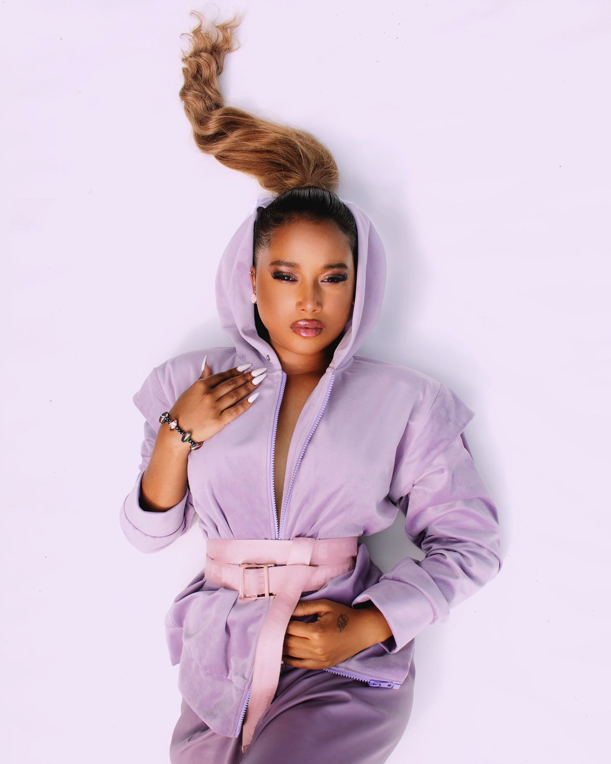 HEADLINE hoodie lavender